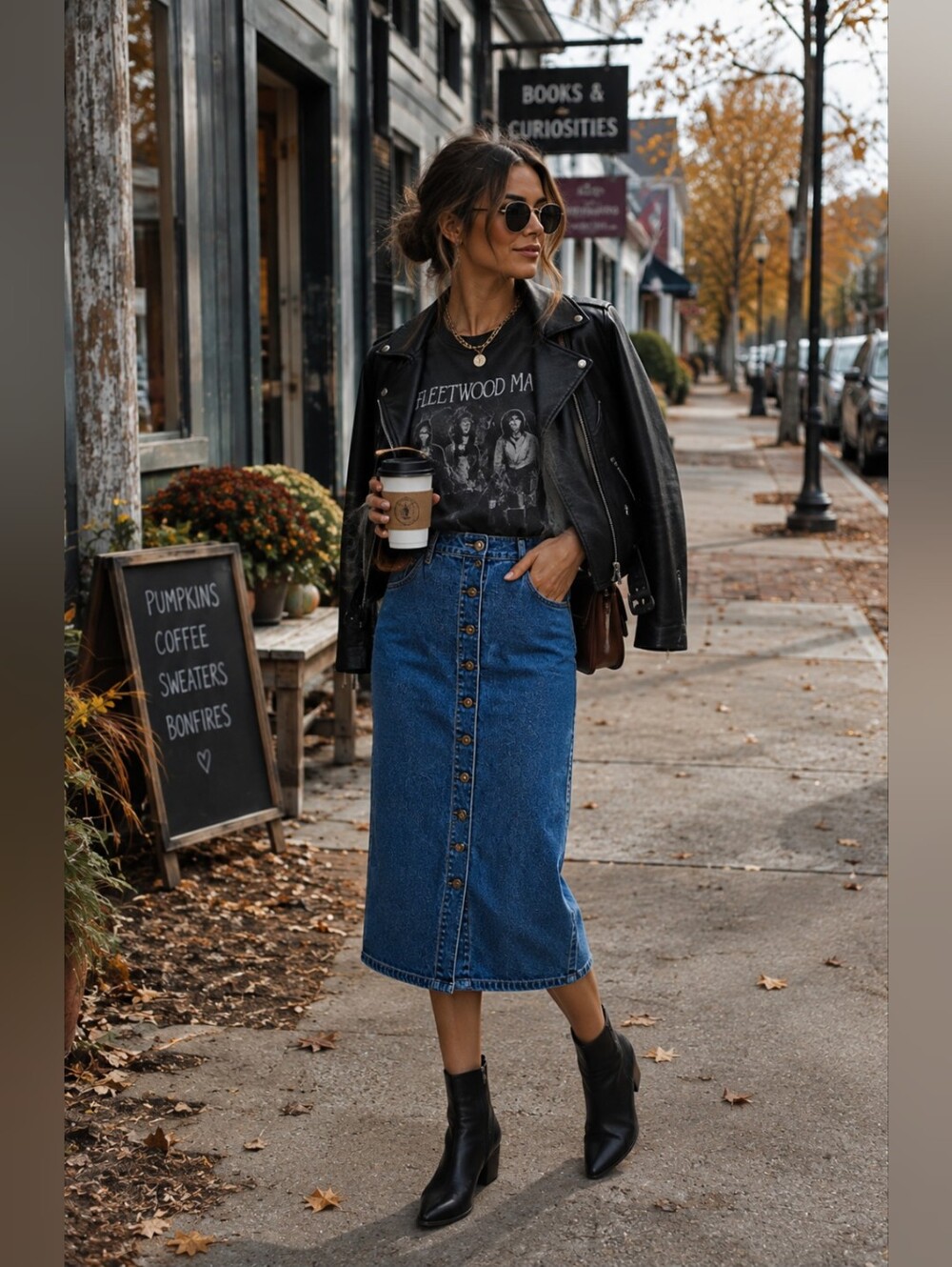 Vintage Y2K Gloria Vanderbilt Blue Denim  Skirt Sz-4